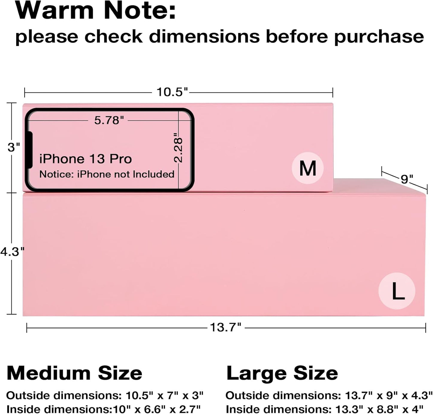 Pink Collapsible Gift Box with Magnetic Closure Lids 13.8x9x4.3 in, Large Bridesmaid Groomsman Proposal Boxes, Rectangle Present Box for Graduation Birthday Storage 1 Pack