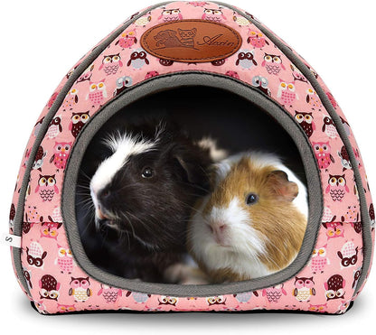 Guinea Pig Bed Hideout, Washable Hamster Cave for Small Animals