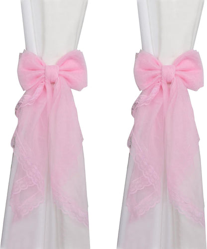 2 PCS Bowknot Curtain Tiebacks, Outdoor Curtain Tiebacks