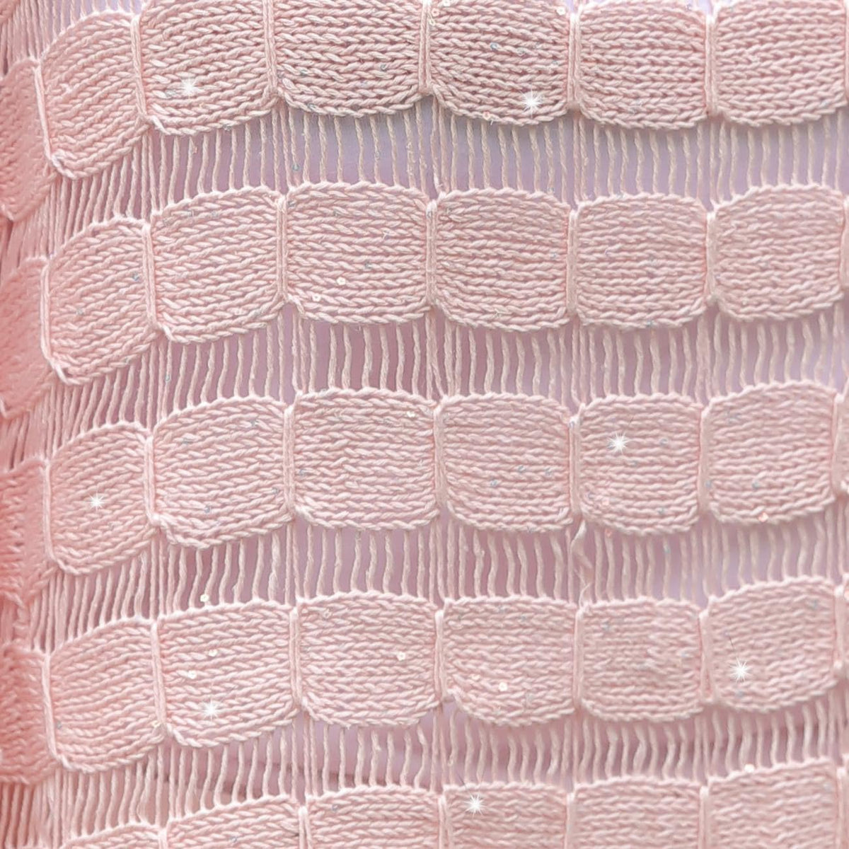 Linen rayon lyocell blend sequin yarn, superfine fingering weight (1), 150g/5.29oz (3 strands, 50g/191yds per strand)- 07-Peach