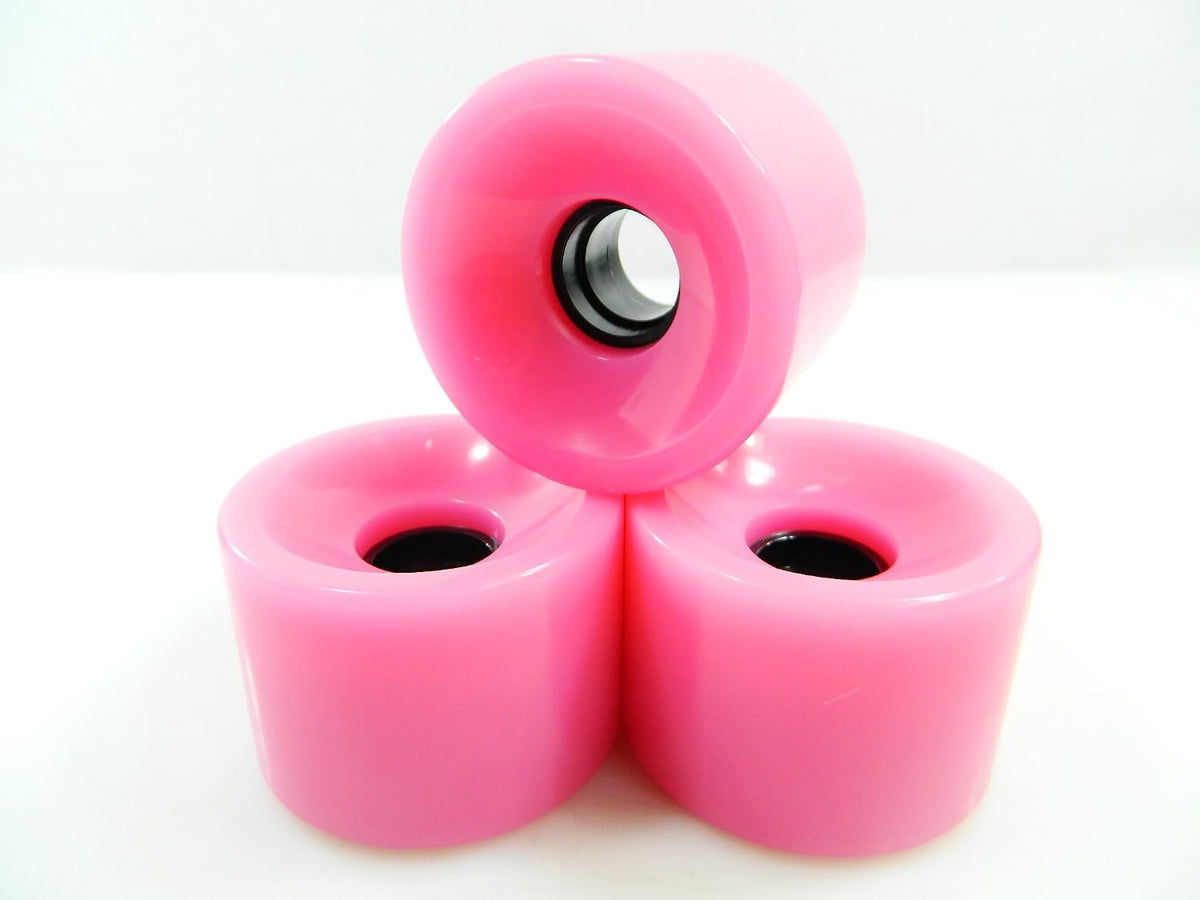 Longboard Cruiser Skateboard High Rebound Wheels + ABEC-7 Speed Bearings Pink