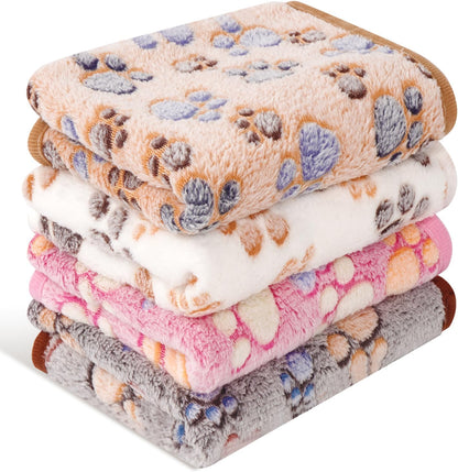 4 Pack Premium Soft Pet Blankets Washable, 23x16 Inch