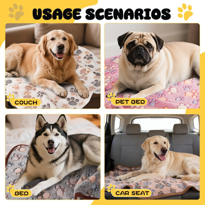 4 Pack Premium Soft Pet Blankets Washable, 23x16 Inch