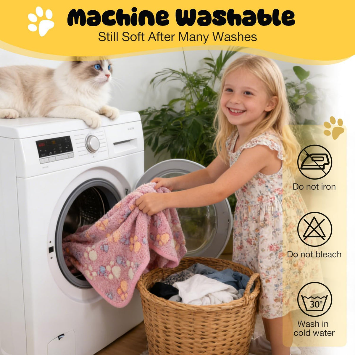 4 Pack Premium Soft Pet Blankets Washable, 23x16 Inch