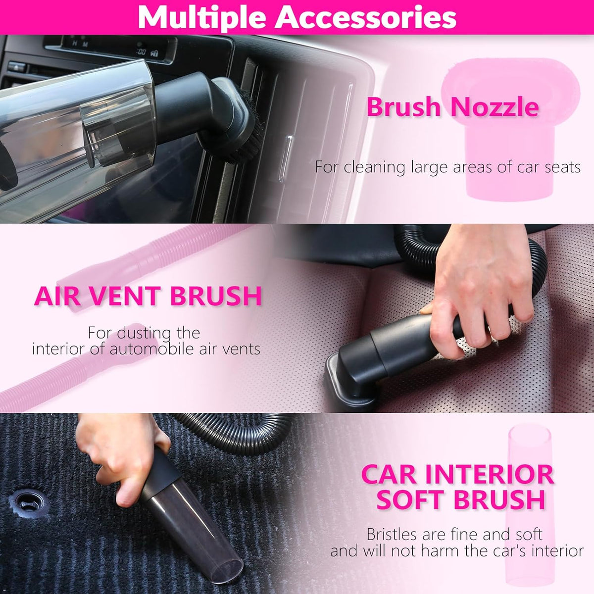 Car Cleaning Kit with High Power Car Vacuum Detailing Kit