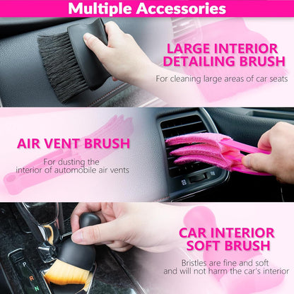 Car Cleaning Kit with High Power Car Vacuum Detailing Kit