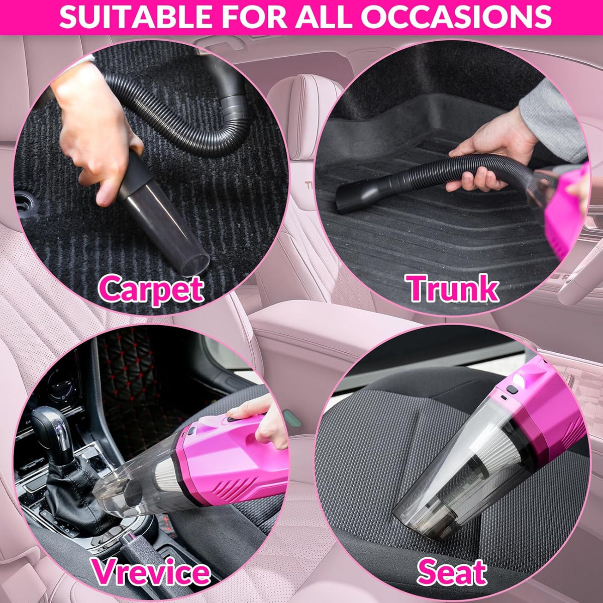 Car Cleaning Kit with High Power Car Vacuum Detailing Kit