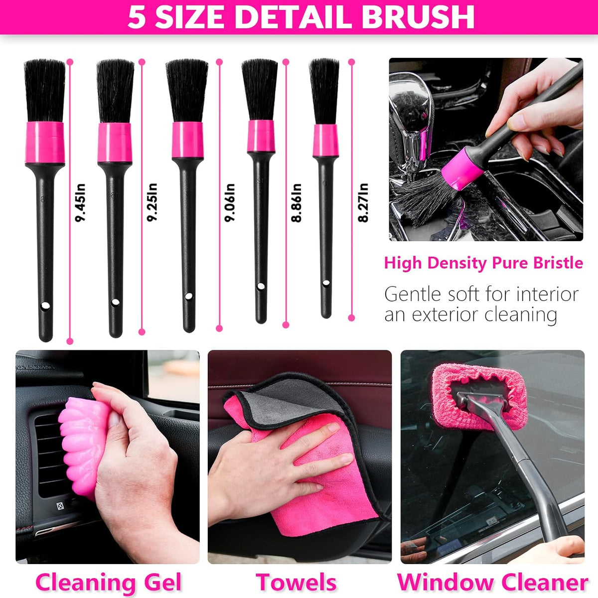 Car Cleaning Kit with High Power Car Vacuum Detailing Kit