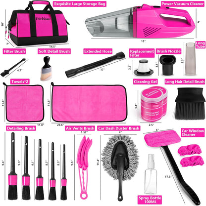 Car Cleaning Kit with High Power Car Vacuum Detailing Kit
