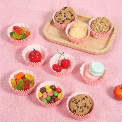 Cupcake Liners Pink, 100PCS Cupcake Liners for Baking, Standard Paper Baking Cups, Greaseproof Muffin Wrappers for Wedding Birthday Party