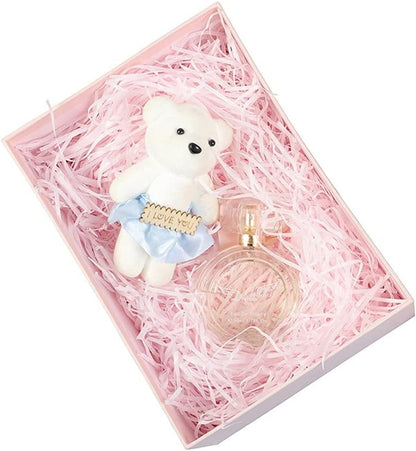 Raffia Paper Shreds, 100g Valentine's Day Shredded Paper for Gift Box, Crinkle Cut Paper Shred Filler for Gift Wrapping & Basket Filling(Light Pink)