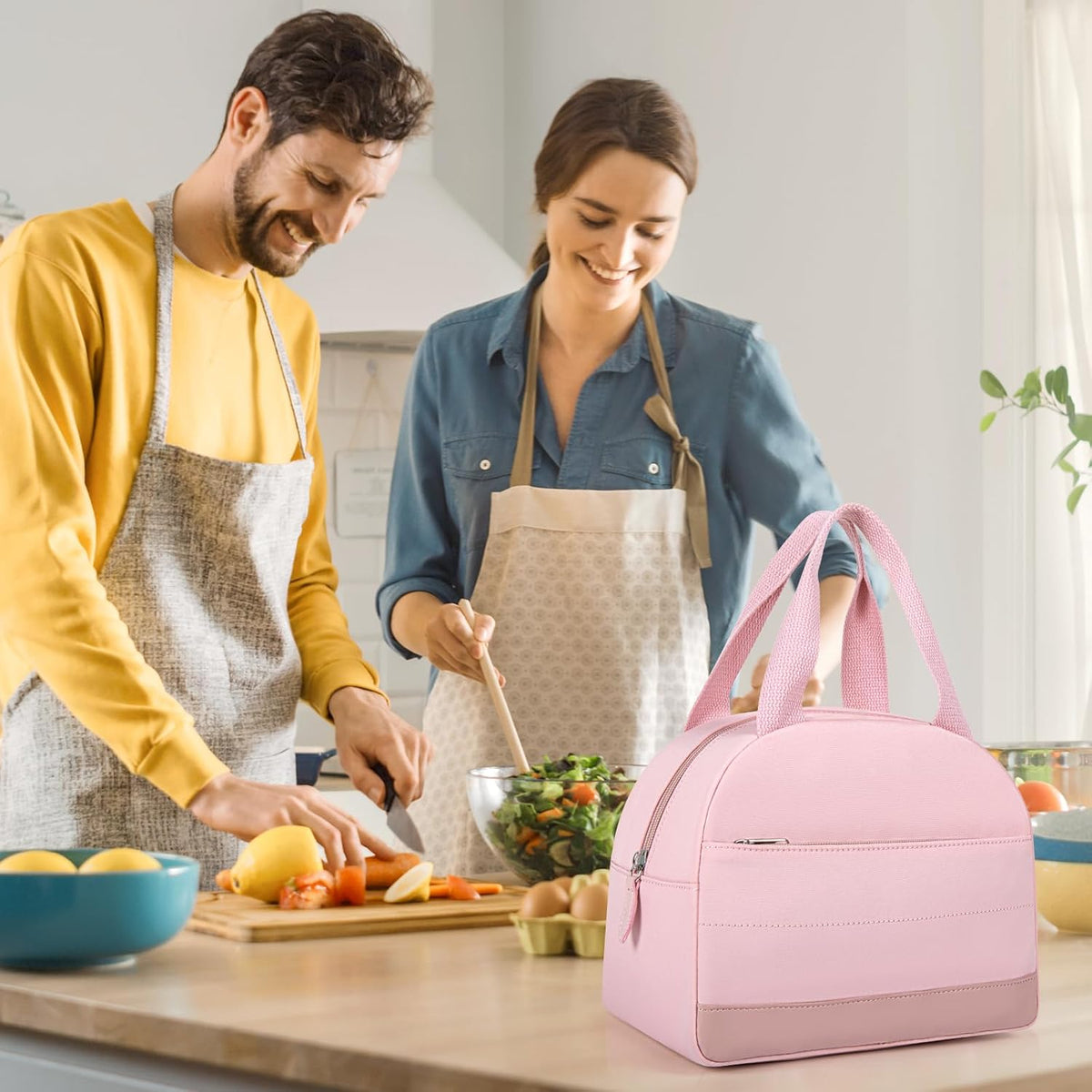 Pink Lunch Bag for Woemn, LunchBox for Kids, Insulated Lunch Box for Women