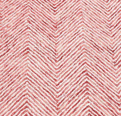 Modern Herringbone Chevron Collection Handcrafted Wool Area Rug - Durable, Zigzag Pattern, for High Traffic, Contemporary Design for Living Room, Bedroom, Dining Room Decor (Blush Pink, 5' x 8')
