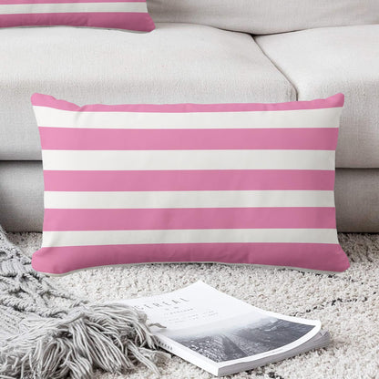 Classic Stripes Light Pink and White Throw Pillow Covers Modern Geometric Farmhouse Decorative Pillow Case Cover (12x20 inch,30 x 50cm)