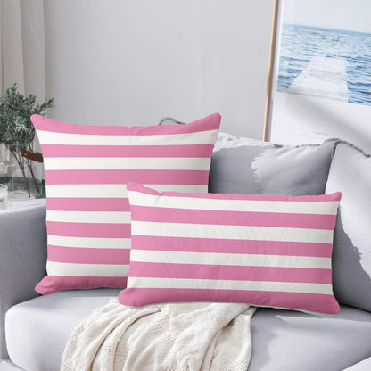 Classic Stripes Light Pink and White Throw Pillow Covers Modern Geometric Farmhouse Decorative Pillow Case Cover (12x20 inch,30 x 50cm)
