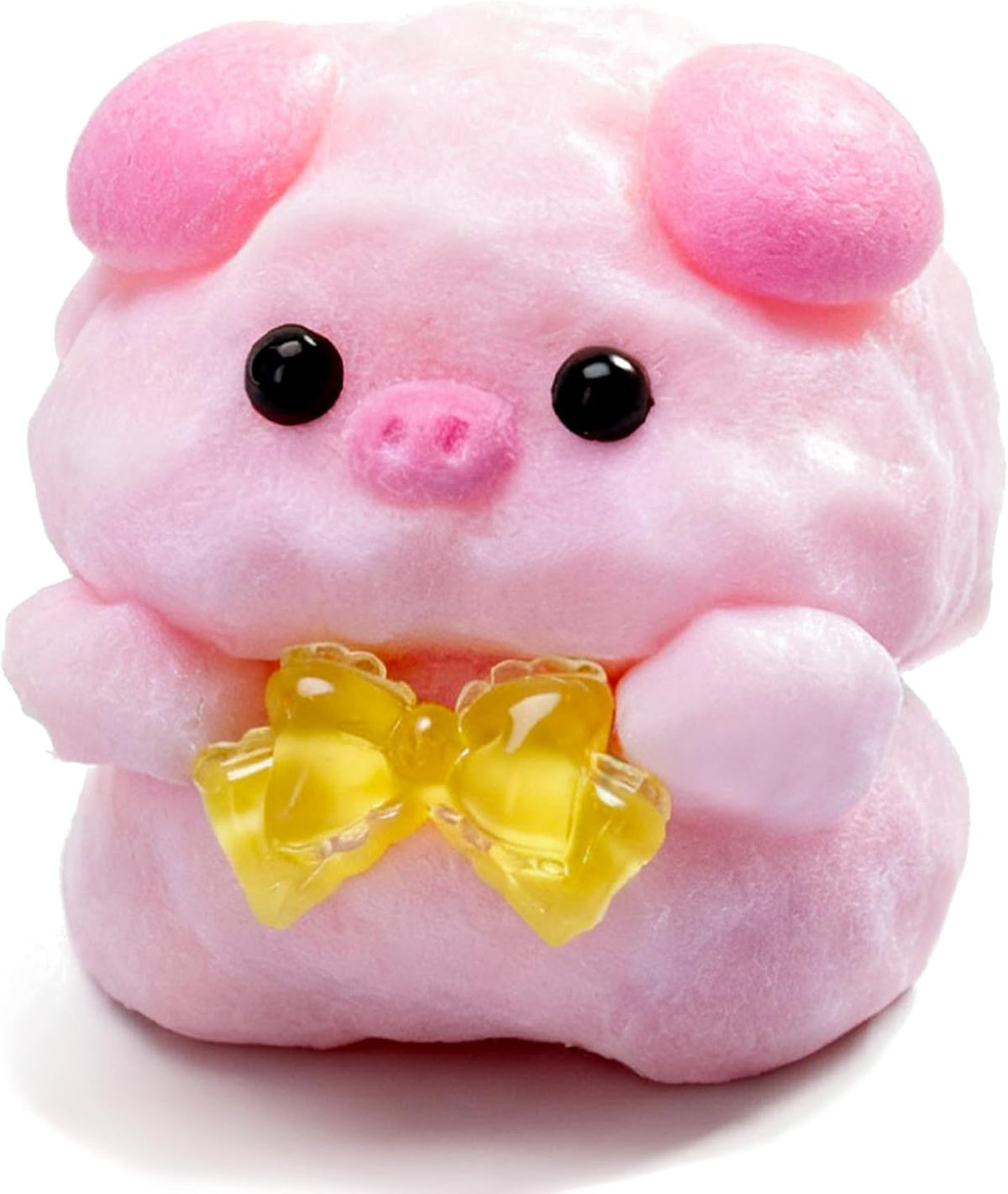 Handmade Taba Pink Pig Squishy - Original Flocked Silicone Cute Squishy Toys for Kids & Adults, Stress Relief Squeeze Toy, Party Favors & Goodie Bag Stuffers