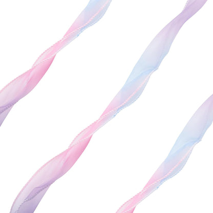 Elecrelive 10 Yards Rainbow Iridescent Chiffon Ribbons Pastel Sheer Ribbon