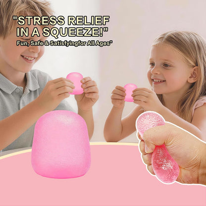 Soft Silicone Squeeze Ball, Slow Rising Gumdrop Toy, Ages 3+(Pink)