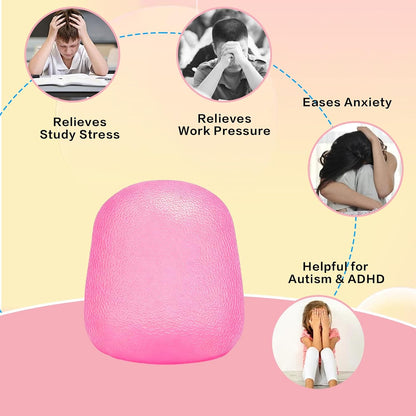 Soft Silicone Squeeze Ball, Slow Rising Gumdrop Toy, Ages 3+(Pink)