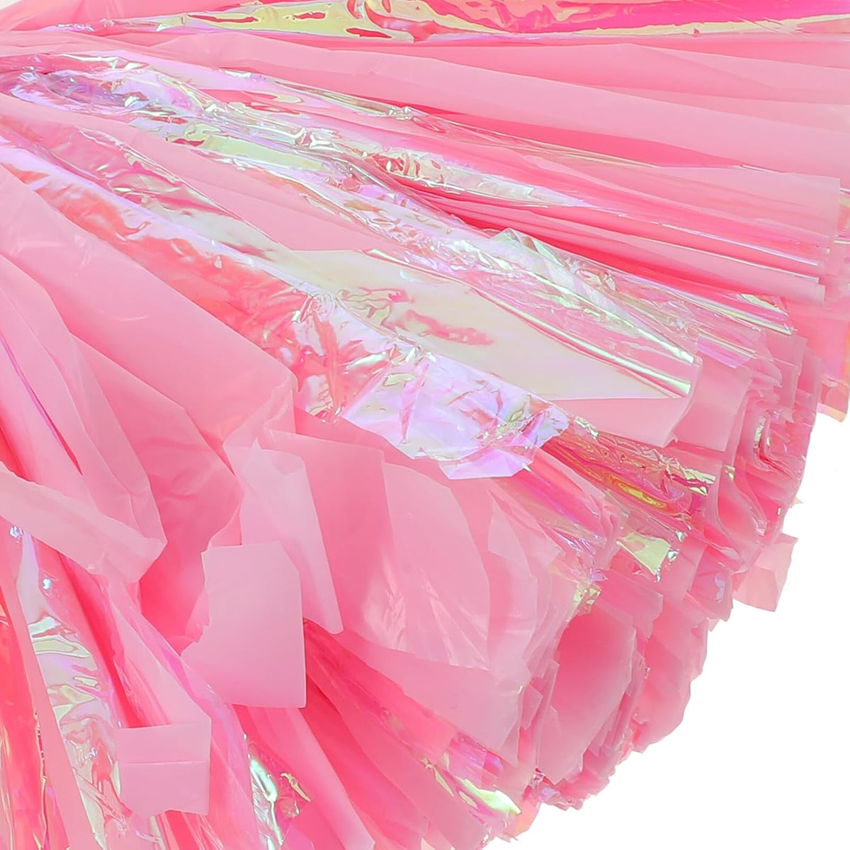 2pcs Cheerleading Pom Poms with Handle 6-inch Rainbow Matte Pink Cheer Flowers for School Sports Team Competitions and Dance Performance Accessories