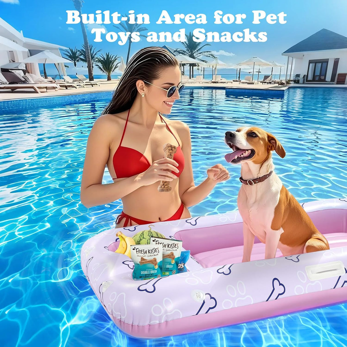 Tanning Pool Lounger, Large Tanning Pool for Adults with Pillow