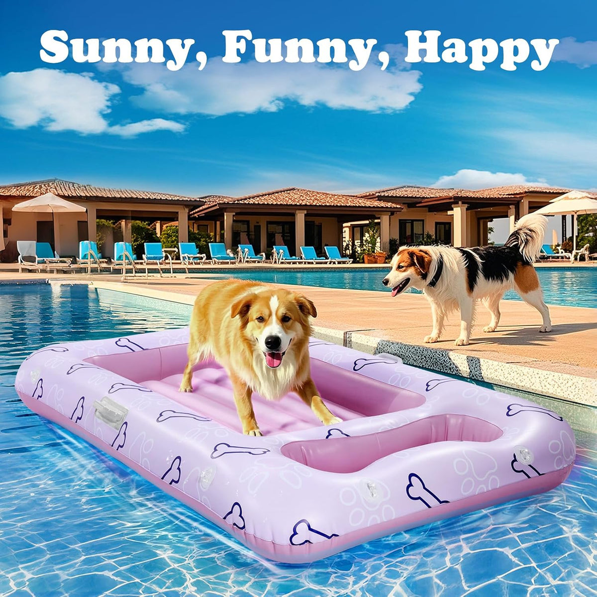 Tanning Pool Lounger, Large Tanning Pool for Adults with Pillow