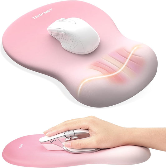 Ergonomic Mouse Pad with Wrist Rest, Smooth Surface & Non-Slip Base