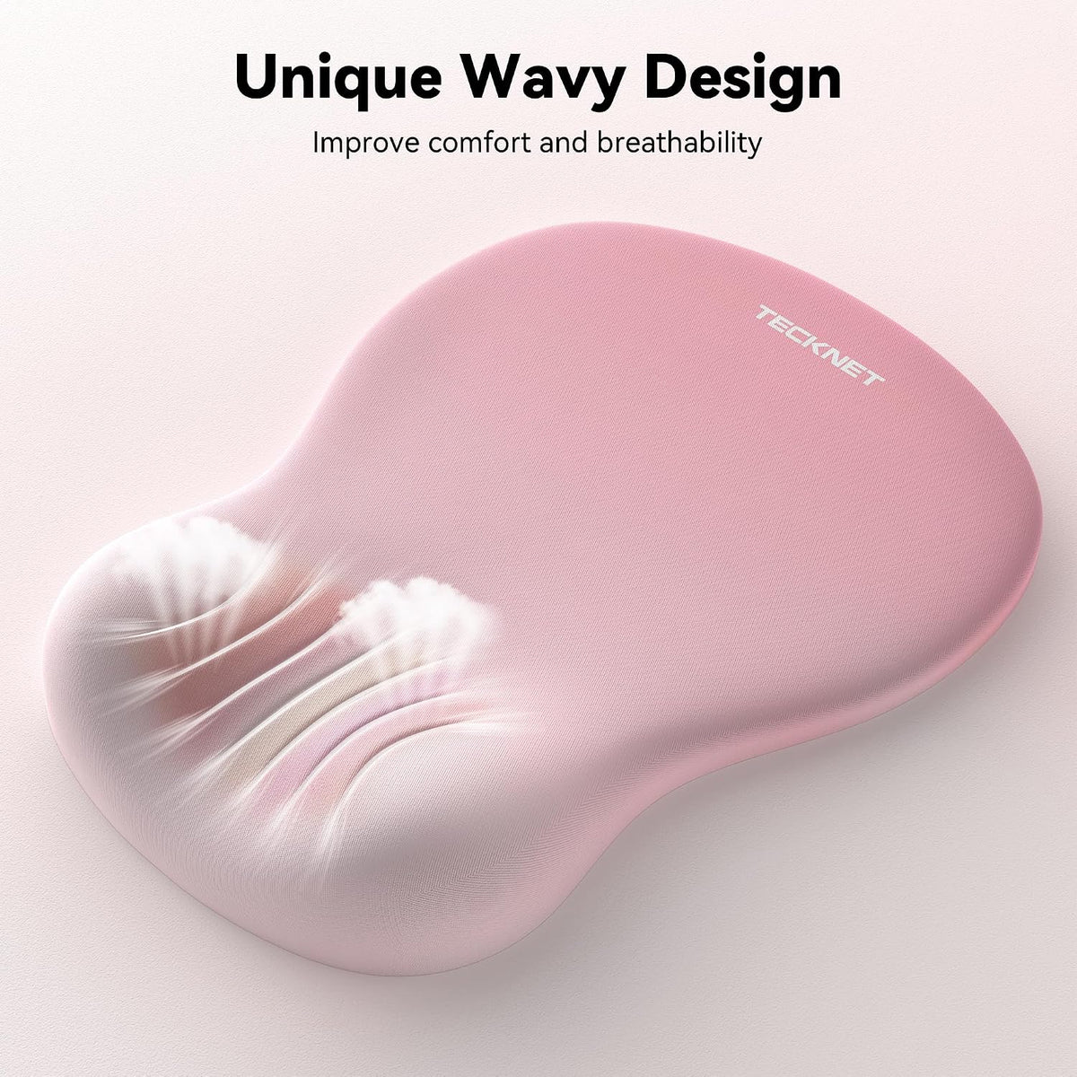 Ergonomic Mouse Pad with Wrist Rest, Smooth Surface & Non-Slip Base