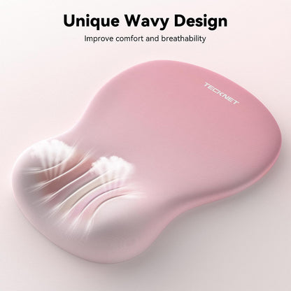 Ergonomic Mouse Pad with Wrist Rest, Smooth Surface & Non-Slip Base