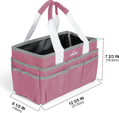 Craft Organizer Tote Bag Art Storage Caddy Pink