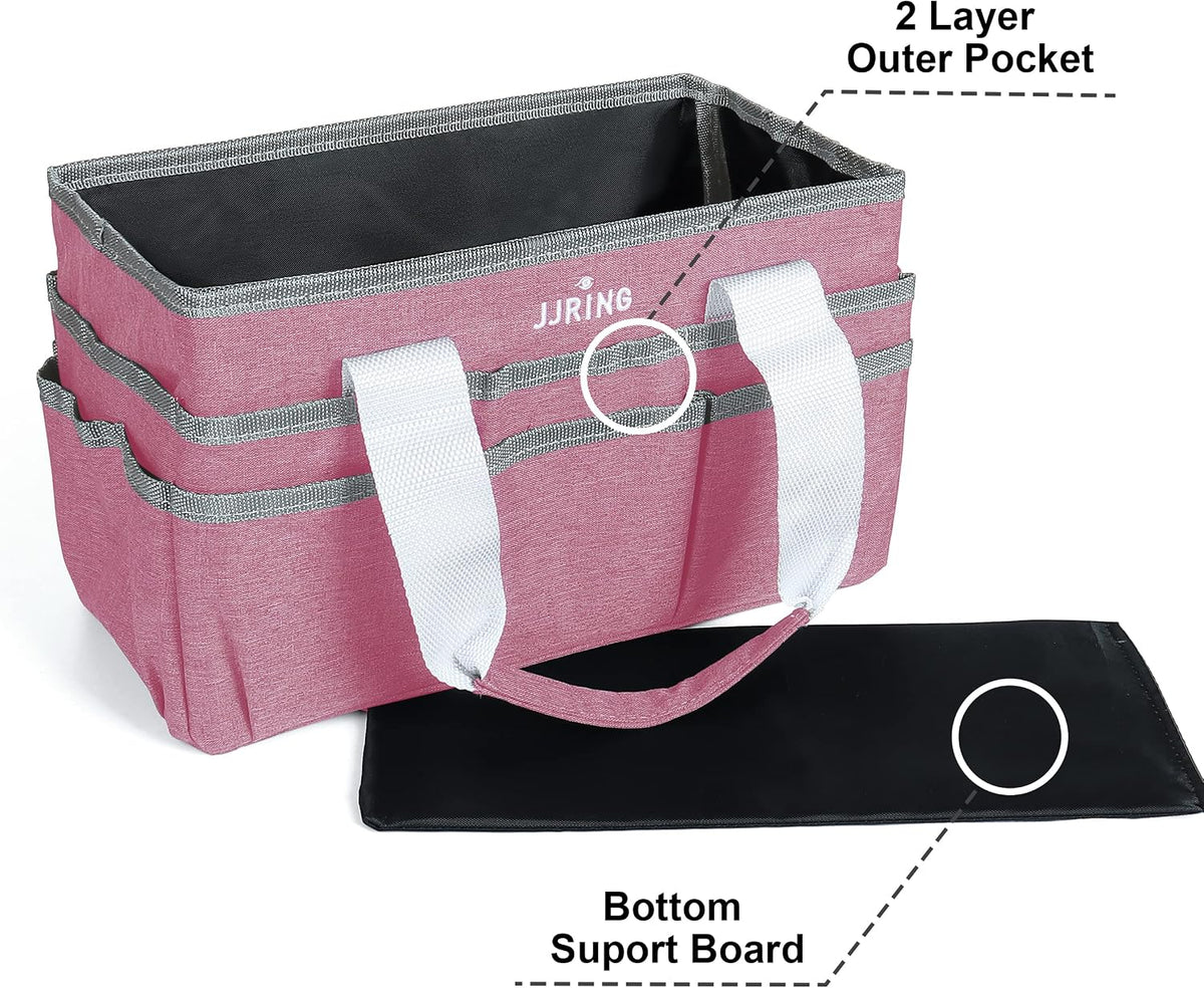 Craft Organizer Tote Bag Art Storage Caddy Pink