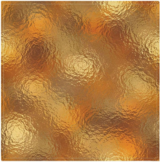 Gold Ripple 20x20 Inch Cloth Napkins Set of 4, Satin Peach Skin Polyester Dinner Napkins, Washable Reusable Table Napkins with Hemmed Edges for Wedding Party Restaurant Everyday Use