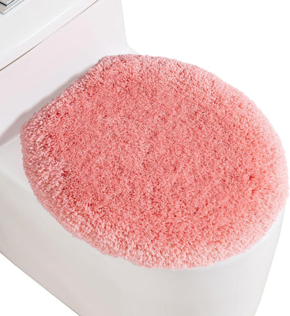 Microfiber Toilet Lid Cover, 17.5"x15" Fits Round Oblong and Elongated