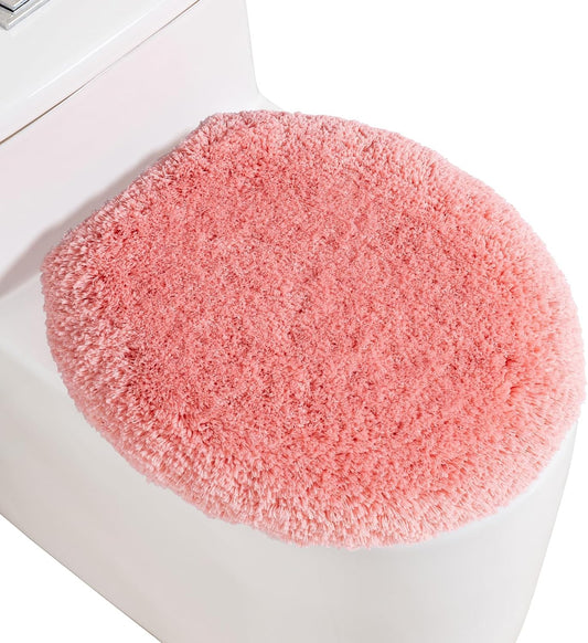 Microfiber Toilet Lid Cover, 17.5"x15" Fits Round Oblong and Elongated