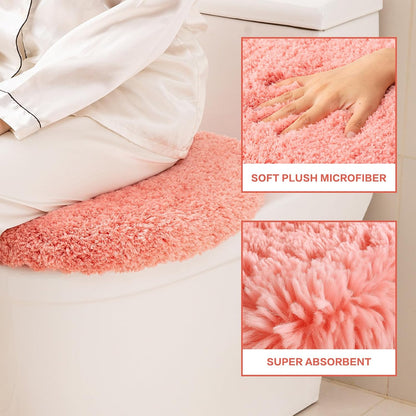 Microfiber Toilet Lid Cover, 17.5"x15" Fits Round Oblong and Elongated