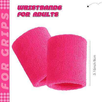 24 Pcs Wrist Sweatbands Bulk Athletic Wristband for Men