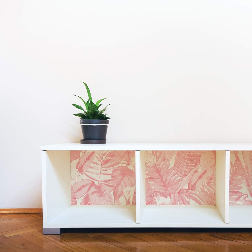 Tempaper Pink Lemonade Tropical Removable Peel and Stick Wallpaper, 20.5 in X 16.5 ft, Made in the USA