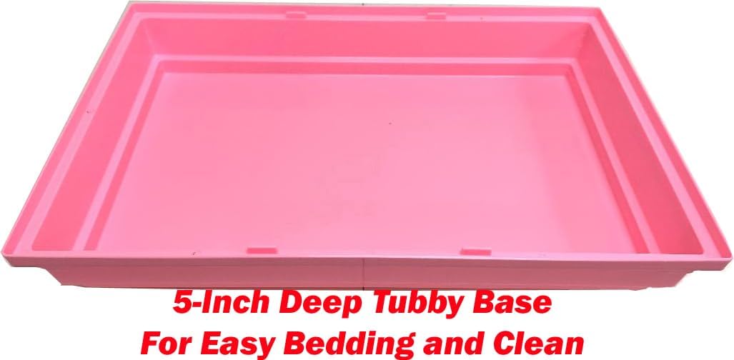 Extra Large 23" Multi-Tiers Easy Setup Hamster Palace Gerbil Habitat Mouse House Mice Home Critters Cage Complete Set of Accessories Expandable Customizable Hide House Food Bowl Running Wheel