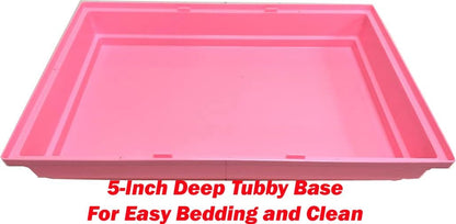 Extra Large 23" Multi-Tiers Easy Setup Hamster Palace Gerbil Habitat Mouse House Mice Home Critters Cage Complete Set of Accessories Expandable Customizable Hide House Food Bowl Running Wheel