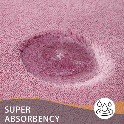 Toilet Rugs 24x20 - U Shaped Pink Thick Memory Foam Contour Rugs,Ultra Soft & Plush Fluffy, Non-Slip, Quick Dry, Absorbent Washable Floor Microfiber Mat for Home Decor Accessories