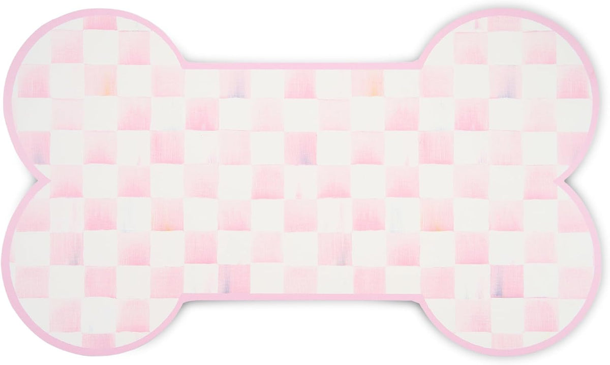 Pup Placemat, Pink-and-White Rosy Check
