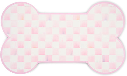 Pup Placemat, Pink-and-White Rosy Check