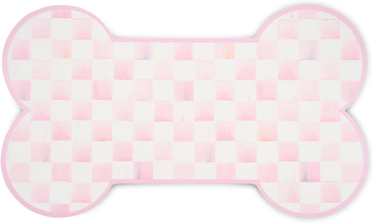 Pup Placemat, Pink-and-White Rosy Check