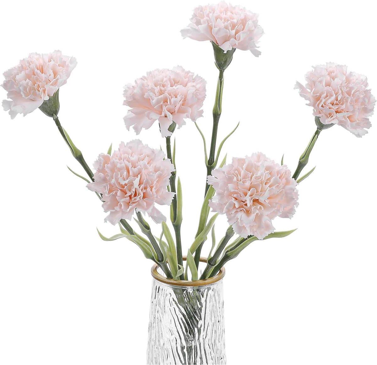 6pcs Carnations Artificial Flowers Latex Carnation Flowers