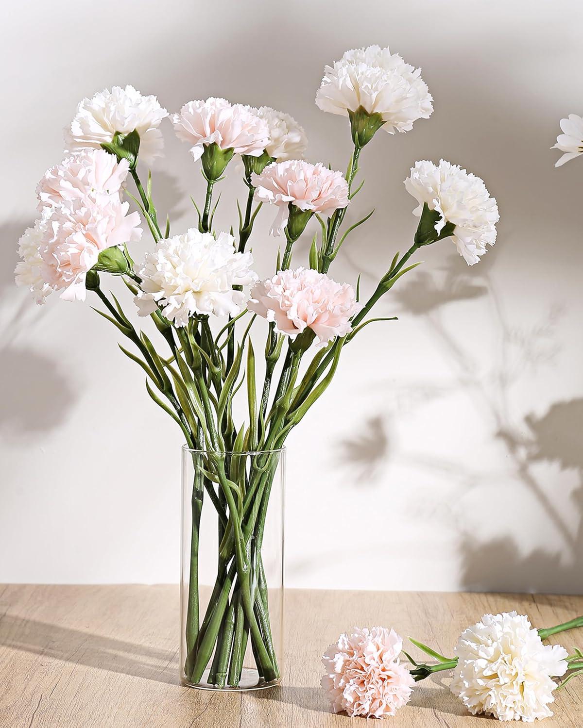 6pcs Carnations Artificial Flowers Latex Carnation Flowers