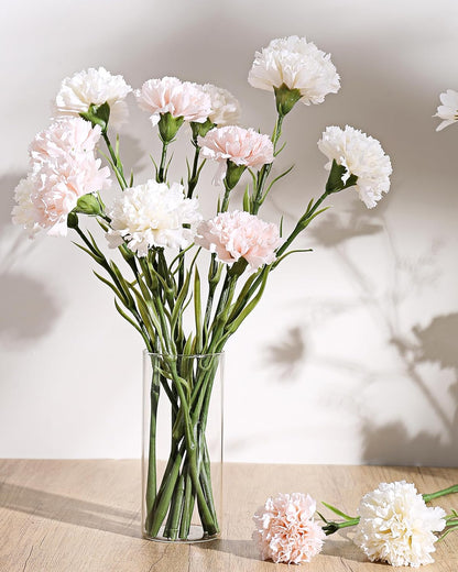 6pcs Carnations Artificial Flowers Latex Carnation Flowers