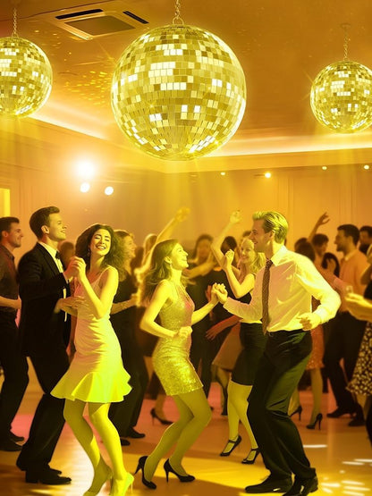 Mirror Disco Ball, 12"/16"/20" Disco Ball with Hanging Ring, for DJ Club Party Wedding Home Decor Pink 12Inch