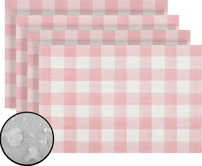 Spring Placemats Set of 4,Easter Summer Decorations for Home Decor