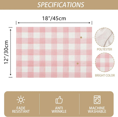 Spring Placemats Set of 4,Easter Summer Decorations for Home Decor