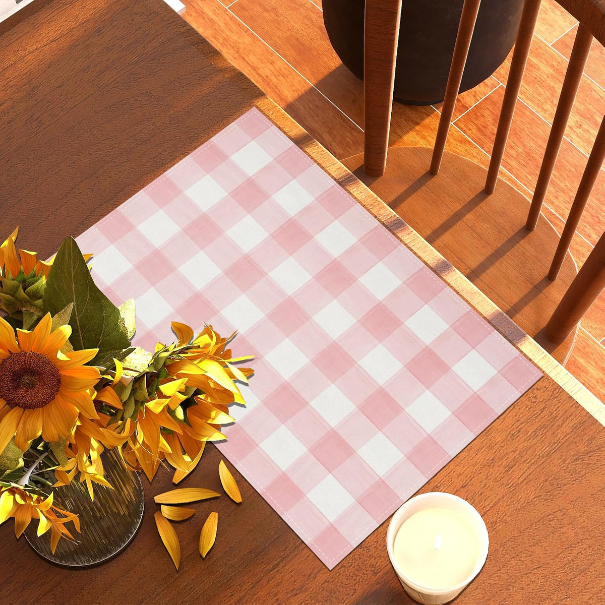 Spring Placemats Set of 4,Easter Summer Decorations for Home Decor